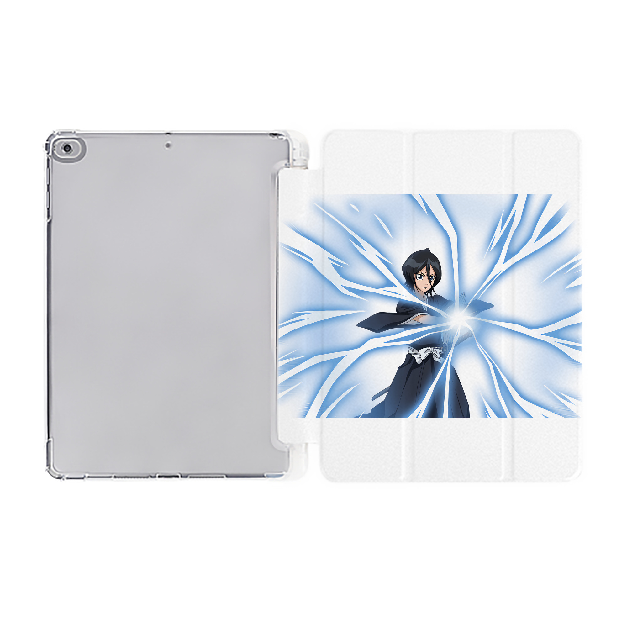 （画像用） ブリーチ 朽木ルキア BLEACH Kuchiki Rukia IPad ケース ペン収納付き 三つ折りスタンド PUレザー×シリコン 対応機種9.5/10.5/10.9インチ